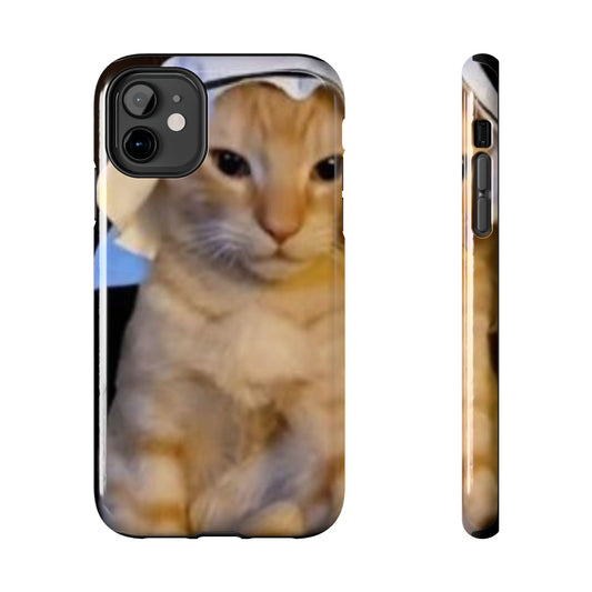 Cute Cat Tough Phone Case, Durable Phone Covers, Cat Lover Gift, Funny Cat Accessories, Pet Gift for Birthdays